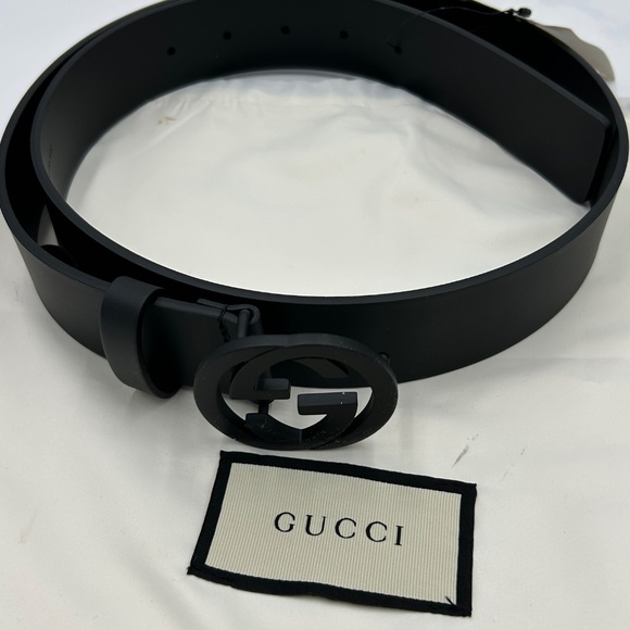 Men’s Gucci, iconic GG interlocking G belt, reversible size 90 cm made in Italy - Picture 5 of 12